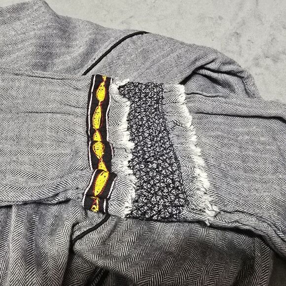 Luv 2 Luv Boho Long Sleeve Dress With Ties And Pockets, Size L - Picture 9 of 15